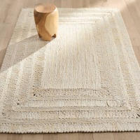 Ковер Прямоугольный плетеный из джута Deepti 120 x 180 см белый AM.PM  фото, kupilegko.ru